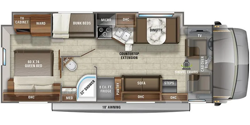 2018 Jayco Greyhawk 31F floor plan