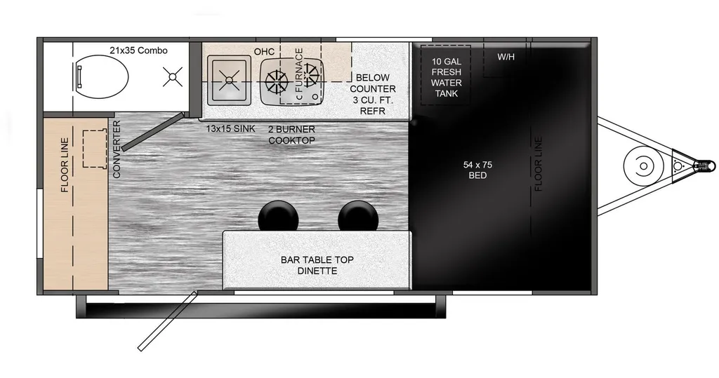 2025 Travel Lite Rove Lite 14FS floor plan