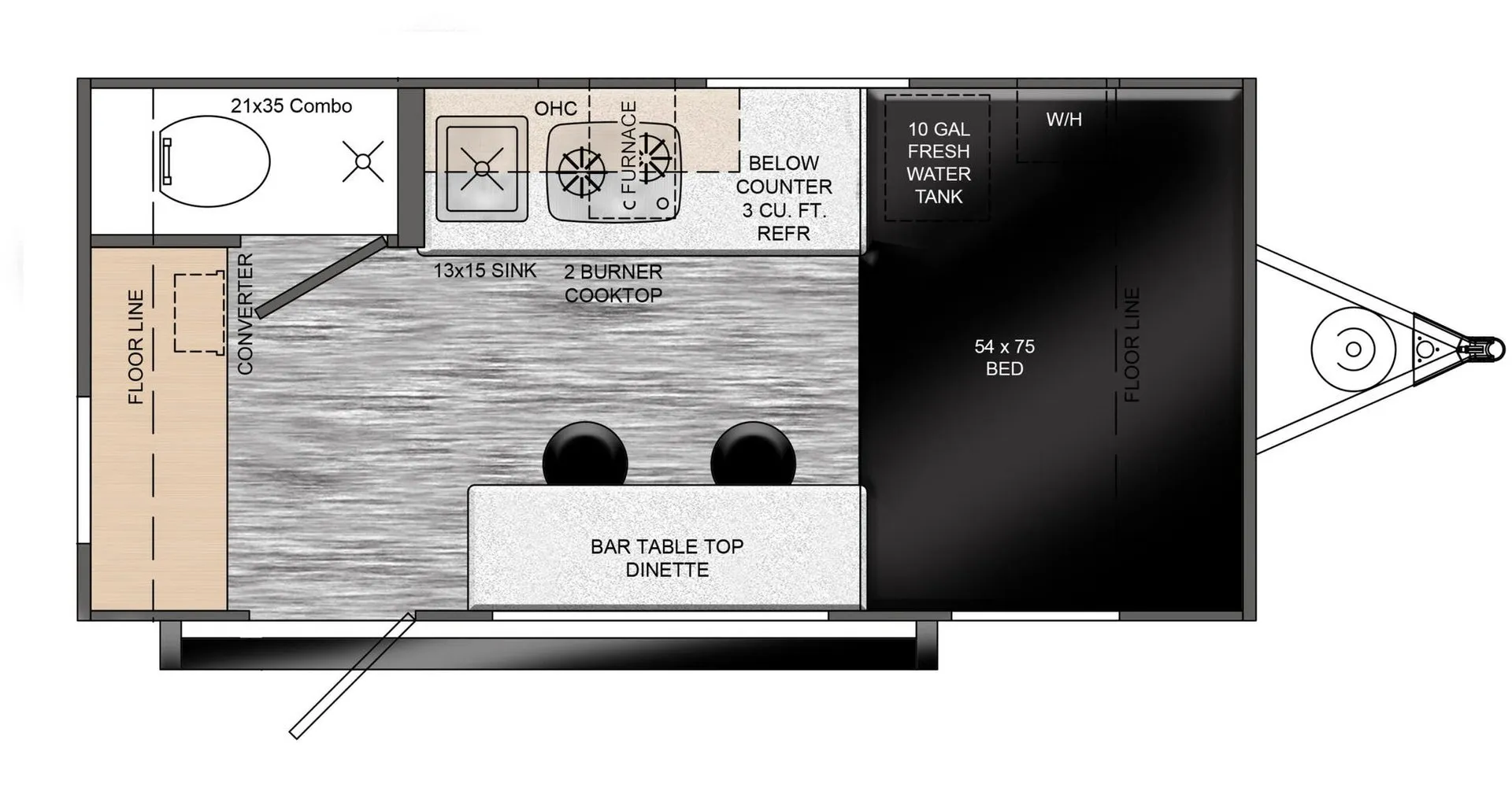 Travel Lite Rove Lite 14FS floor plan