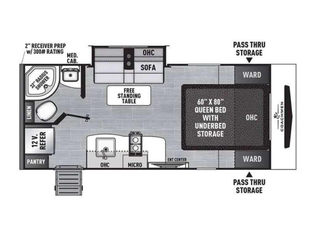 2025 Forest River Freedom Express 19SE - Floor plan