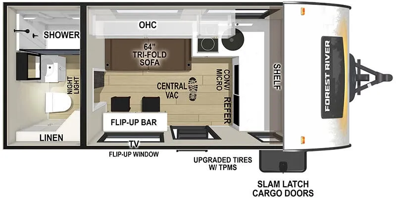 Forest River R-Pod RP-150 floor plan