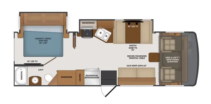 Fleetwood Flair 28A floor plan