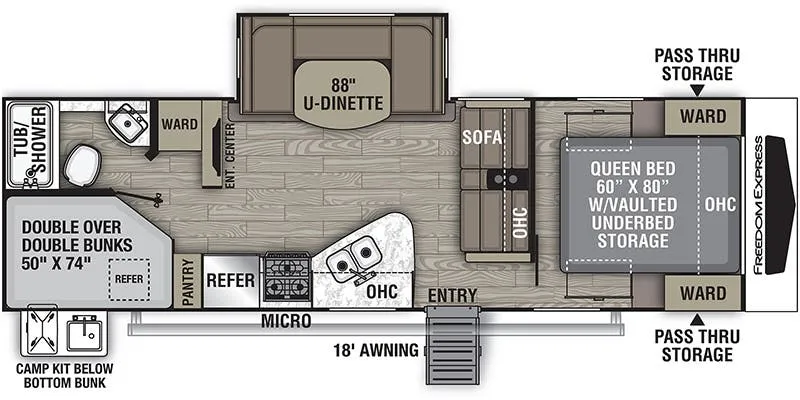 Coachmen Freedom Express LTZ 275BHS floor plan