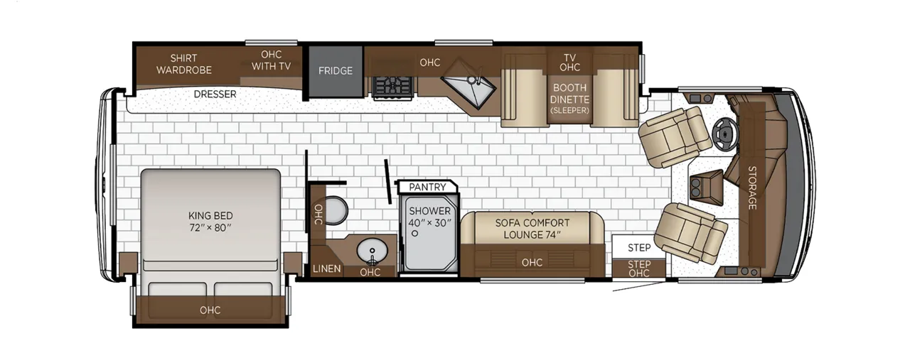 Newmar Bay Star 3016 floor plan