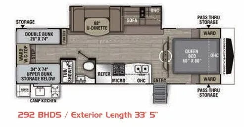 Coachmen Freedom Express Ultra Lite 292BHDS floor plan