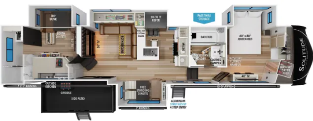 Grand Design Solitude 414LJMJ floor plan