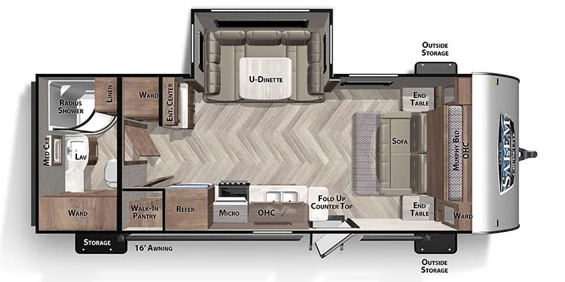 2019 Forest River Salem Cruise Lite 233RBXL - Floor plan