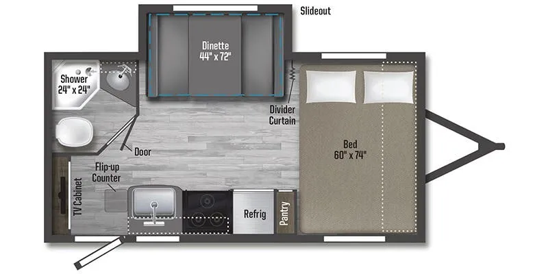 Winnebago Micro Minnie 1808FBS floor plan