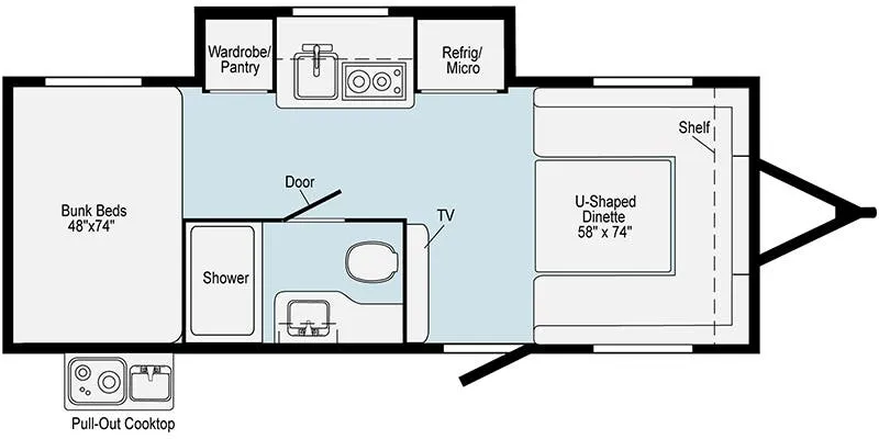 Winnebago Hike H172BH floor plan