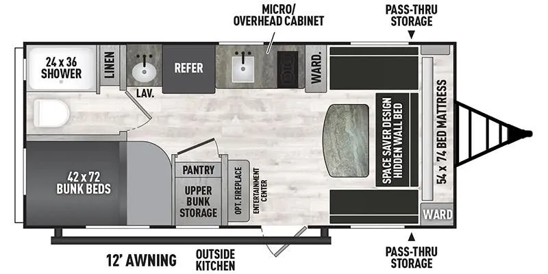 Coachmen Clipper 4k Series 182DBU floor plan