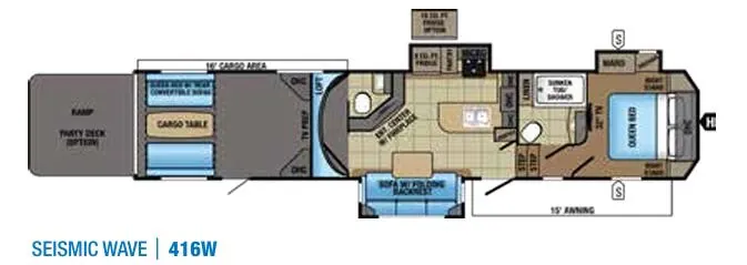 Jayco Seismic Wave 416W floor plan