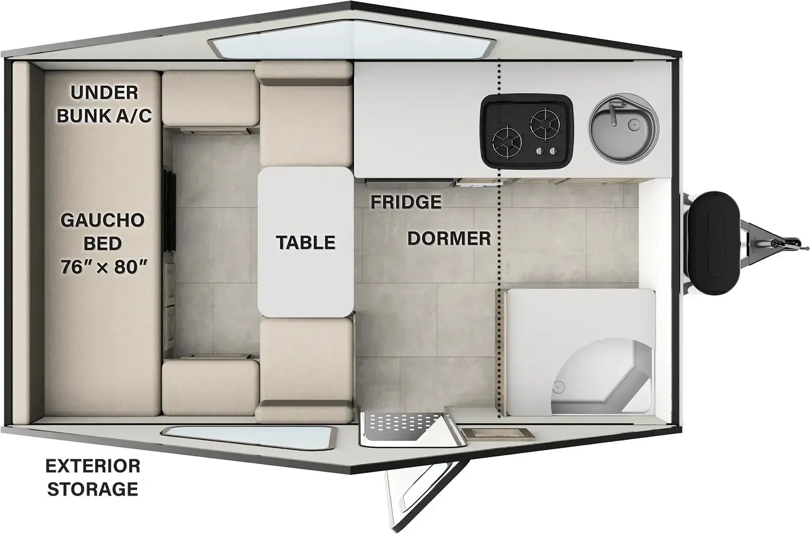 2026 Forest River Flagstaff Hardside T12RG - Floor plan