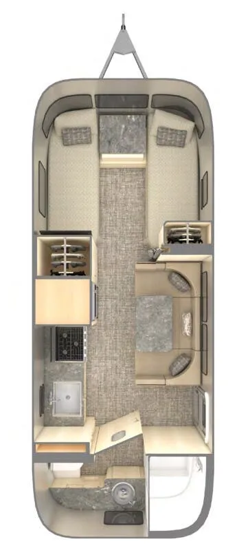 Airstream Flying Cloud 23FB floor plan