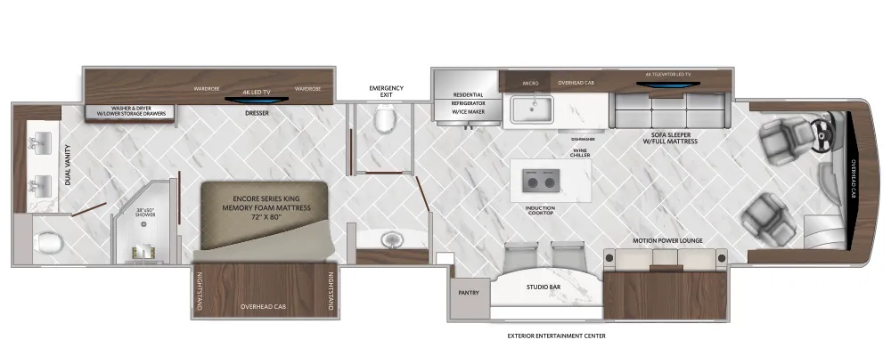 American Coach American Dream 45D floor plan