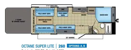 Jayco Octane Super Lite 260 floor plan
