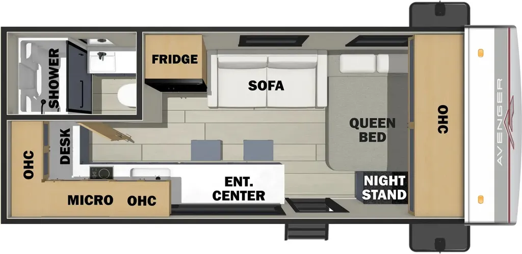 2025 Prime Time Avenger LT 17RK floor plan
