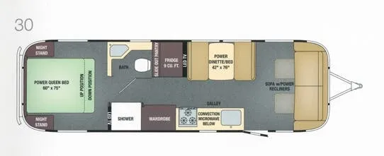 2016 Airstream Classic 30 floor plan