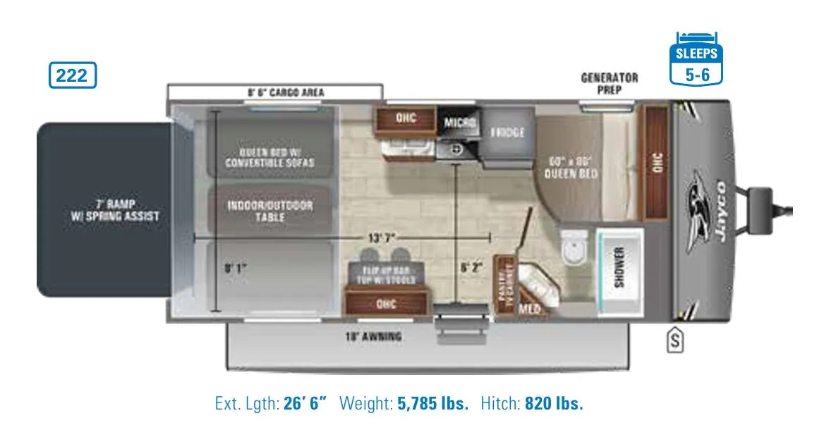 Jayco Octane 222 floor plan