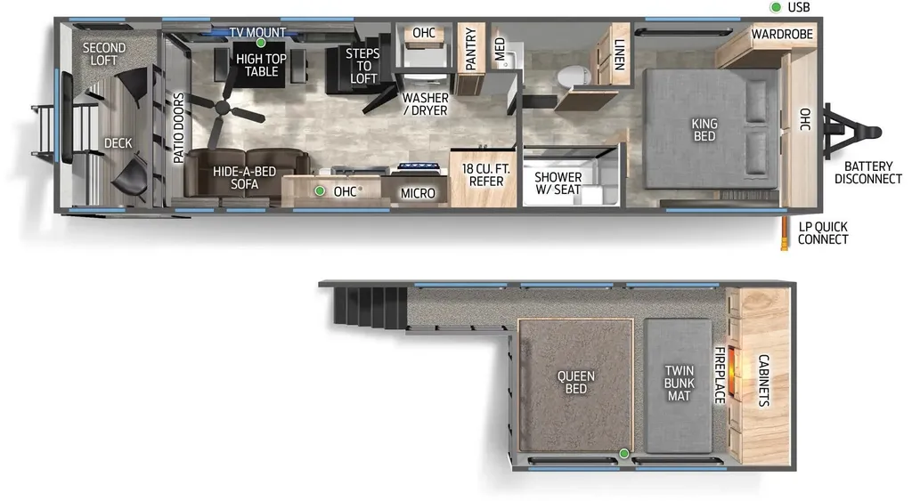 2025 Forest River Cherokee Timberwolf 20OG floor plan