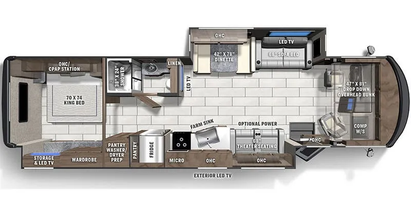 2026 Coachmen Mirada 35OS - Floor plan