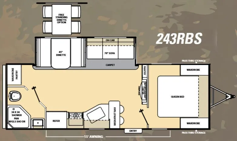 Coachmen Catalina 243RBS floor plan