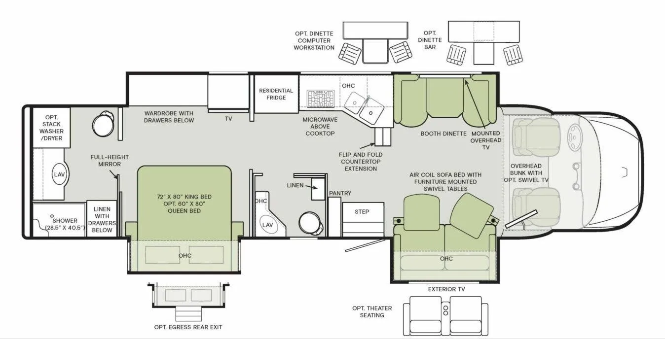 Tiffin Allegro Bay 38 BB floor plan