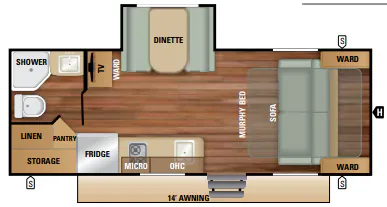 Starcraft Launch Outfitter 7 19MBS floor plan