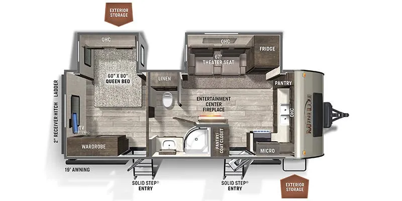 Forest River Rockwood Mini Lite 2516S floor plan