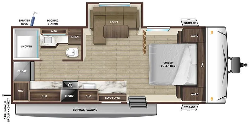 Highland Ridge Range Lite 189RG floor plan