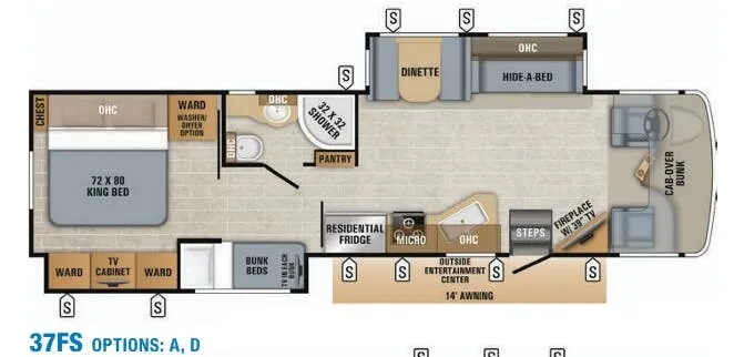 Jayco Seneca 37FS floor plan