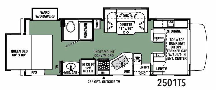Forest River Forester Classic 2501TS floor plan