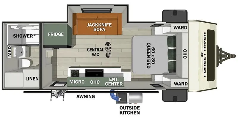 Forest River No Boundaries 19 Series NB19.4 floor plan