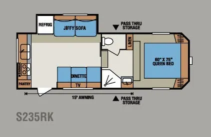 K-Z Sportsmen S235RK floor plan