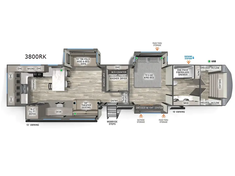 2026 Forest River Sierra 3800RK floor plan