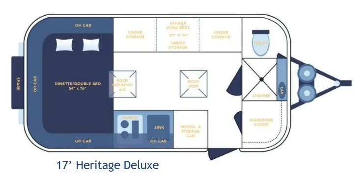 Casita Heritage DELUXE floor plan