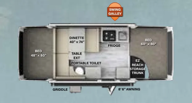 Forest River Rockwood Extreme Sports Package 1910ESP floor plan