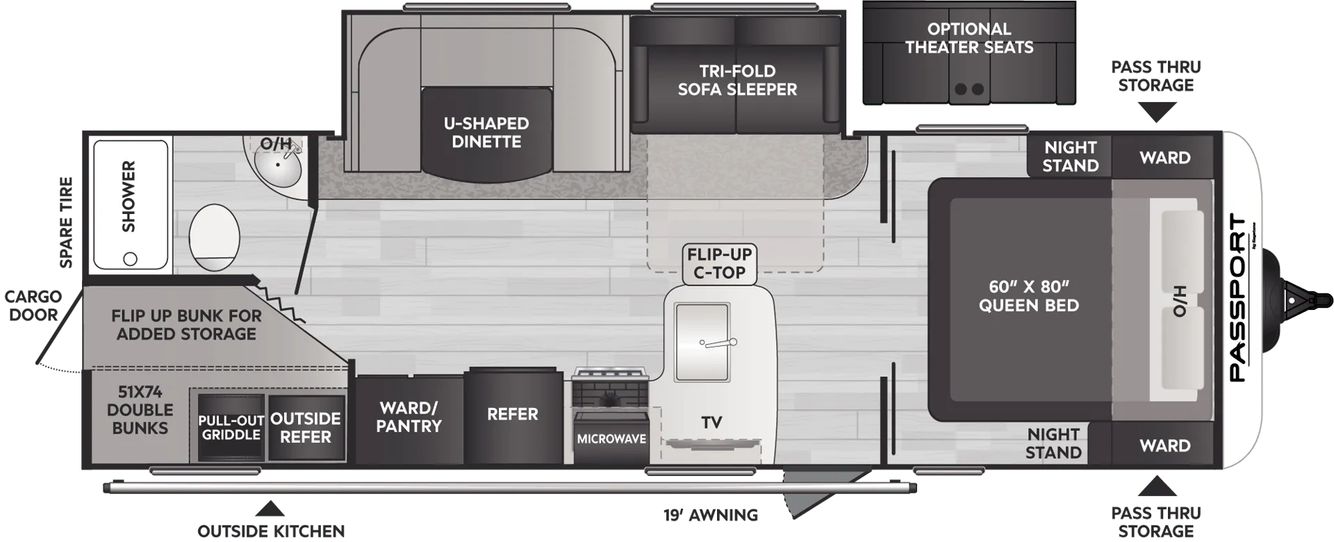 2023 Keystone Passport SL 268BHWE - Floor plan