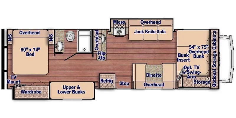 2017 Gulf Stream RV Conquest Class C 63111 - Floor plan