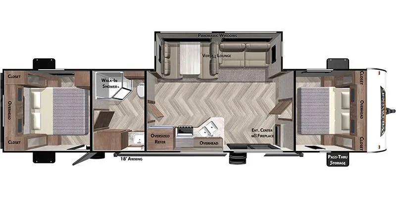 2019 Forest River Salem 37BHSS2Q floor plan