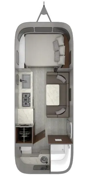 Airstream Caravel 22FB floor plan