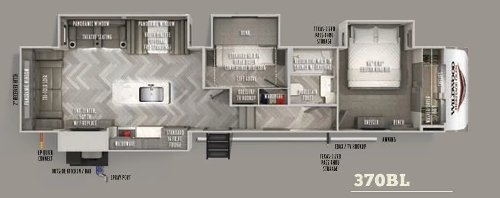 Forest River Wildwood Heritage Glen 370BL floor plan