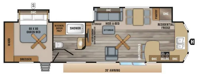 Jayco Jay Flight Bungalow 40FKDS floor plan