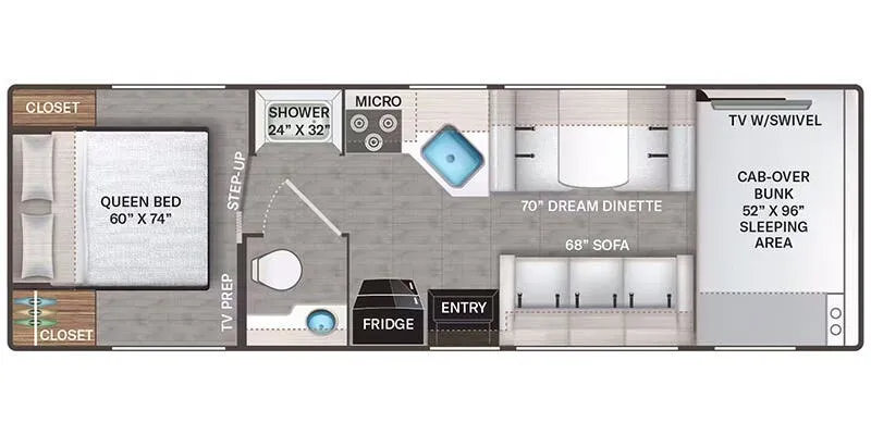 2024 Thor Motor Coach Four Winds 28A floor plan