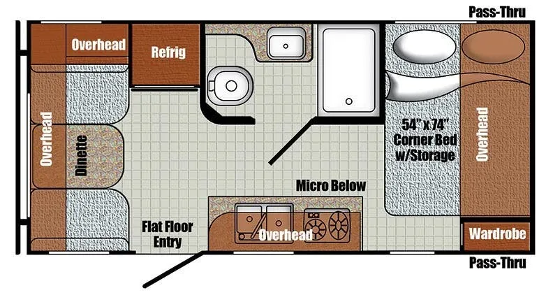 Gulf Stream Vintage Cruiser 17RWD floor plan