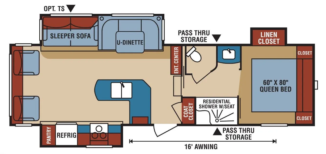 K-Z Durango 1500 D277RLT floor plan