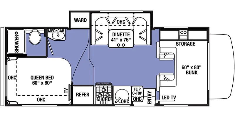 Forest River Sunseeker 2150S LE floor plan