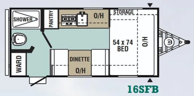 Forest River Viking Saga 16SFB floor plan