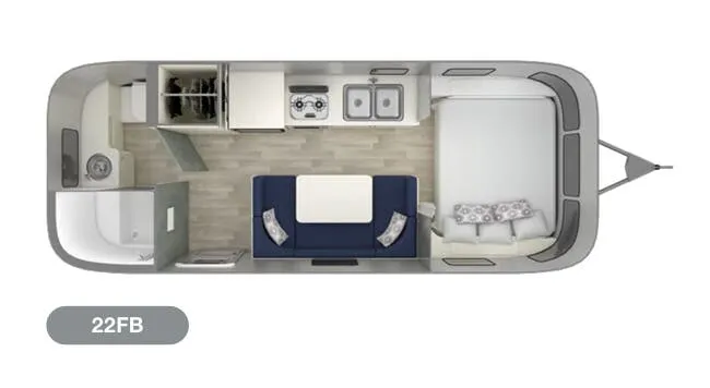 Airstream Bambi 22FB floor plan