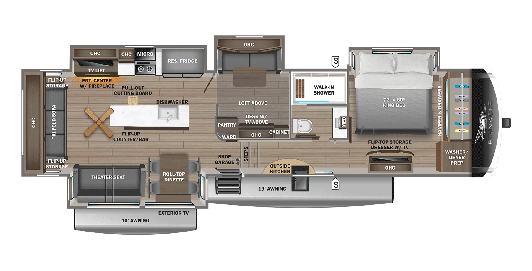 Jayco Pinnacle 37MDQS floor plan