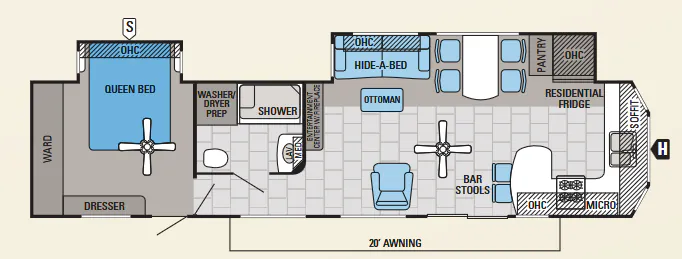 Jayco Jay Flight Bungalow 40FKDS floor plan